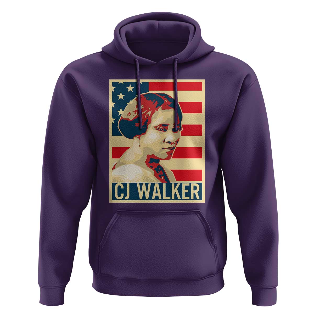 Madam CJ Walker Patriotic Hoodie Black History Month Gift - Wonder Print Shop