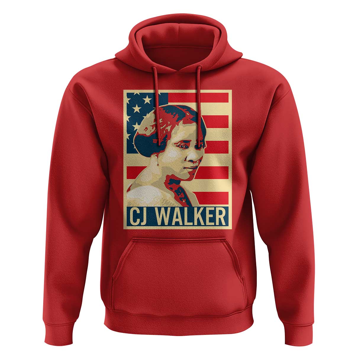 Madam CJ Walker Patriotic Hoodie Black History Month Gift - Wonder Print Shop