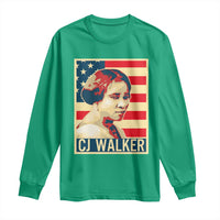 Madam CJ Walker Patriotic Long Sleeve Shirt Black History Month Gift - Wonder Print Shop