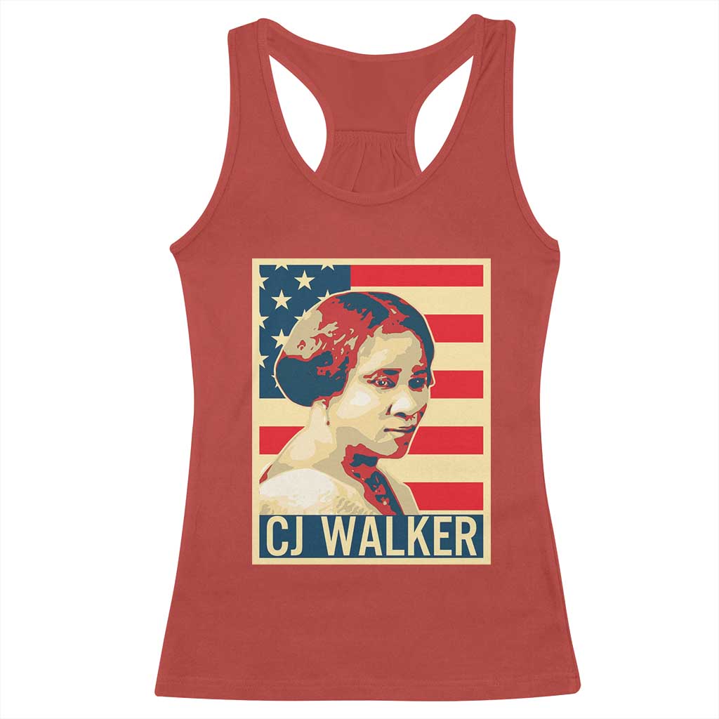 Madam CJ Walker Patriotic Racerback Tank Top Black History Month Gift - Wonder Print Shop