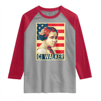 Madam CJ Walker Patriotic Raglan Shirt Black History Month Gift - Wonder Print Shop