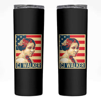 Madam CJ Walker Patriotic Skinny Tumbler Black History Month Gift - Wonder Print Shop
