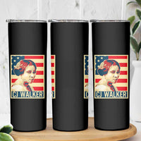 Madam CJ Walker Patriotic Skinny Tumbler Black History Month Gift - Wonder Print Shop