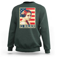 Madam CJ Walker Patriotic Sweatshirt Black History Month Gift - Wonder Print Shop