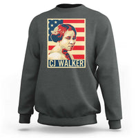 Madam CJ Walker Patriotic Sweatshirt Black History Month Gift - Wonder Print Shop