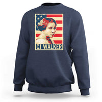 Madam CJ Walker Patriotic Sweatshirt Black History Month Gift - Wonder Print Shop