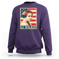 Madam CJ Walker Patriotic Sweatshirt Black History Month Gift - Wonder Print Shop