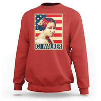Madam CJ Walker Patriotic Sweatshirt Black History Month Gift - Wonder Print Shop
