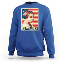 Madam CJ Walker Patriotic Sweatshirt Black History Month Gift - Wonder Print Shop