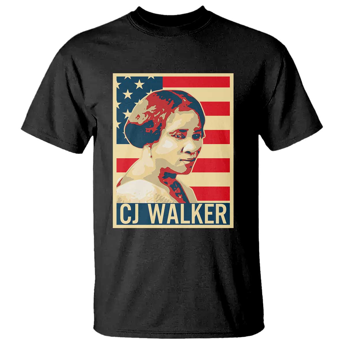 Madam CJ Walker Patriotic T Shirt Black History Month Gift - Wonder Print Shop