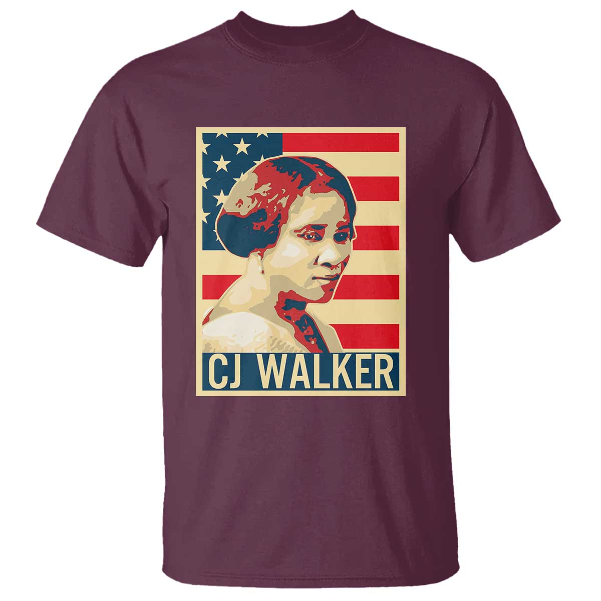 Madam CJ Walker Patriotic T Shirt Black History Month Gift - Wonder Print Shop