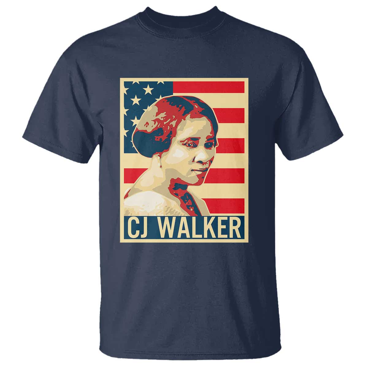 Madam CJ Walker Patriotic T Shirt Black History Month Gift - Wonder Print Shop