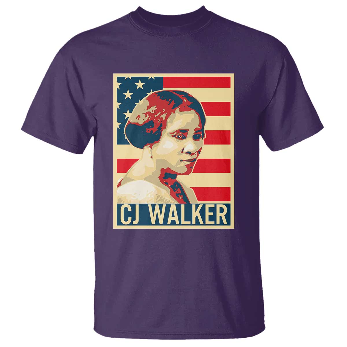 Madam CJ Walker Patriotic T Shirt Black History Month Gift - Wonder Print Shop