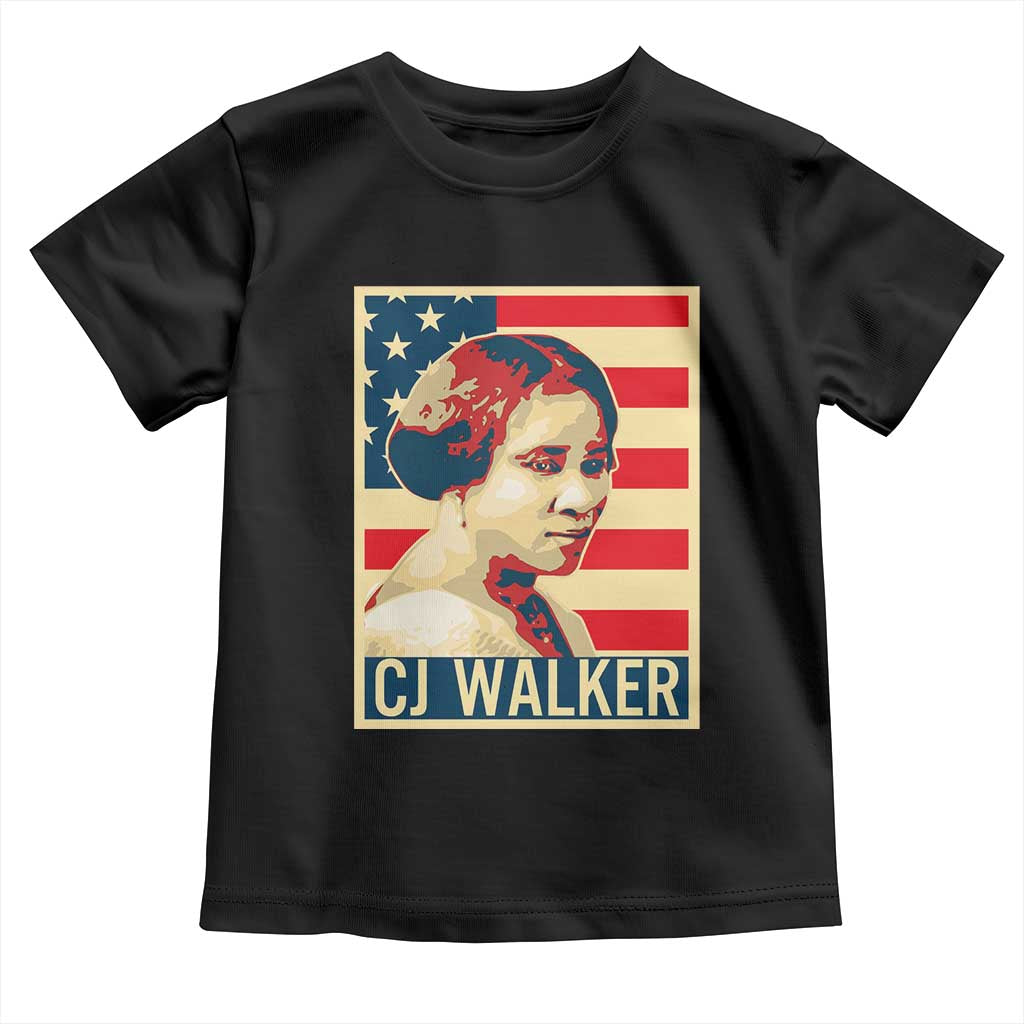 Madam CJ Walker Patriotic Toddler T Shirt Black History Month Gift - Wonder Print Shop