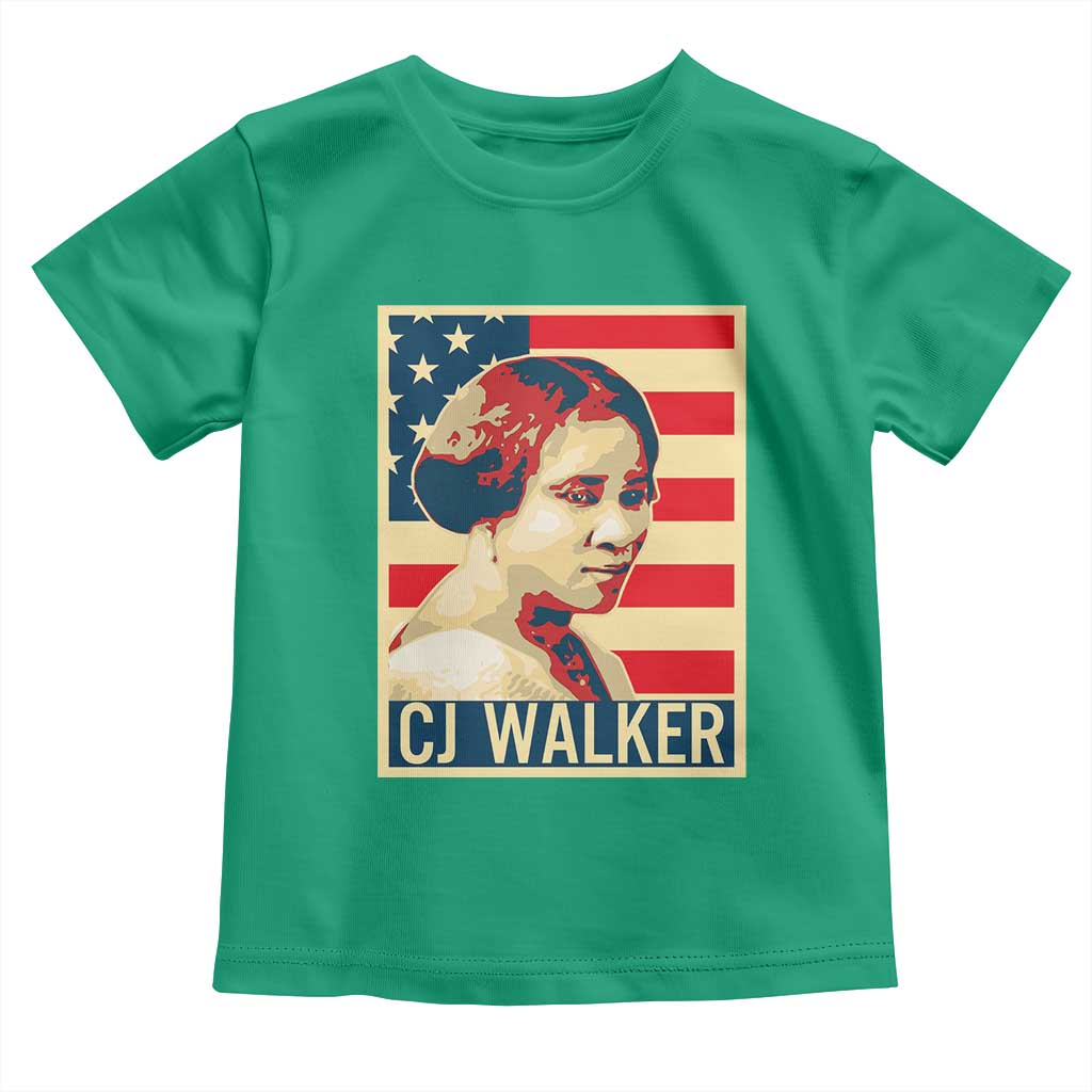 Madam CJ Walker Patriotic Toddler T Shirt Black History Month Gift - Wonder Print Shop