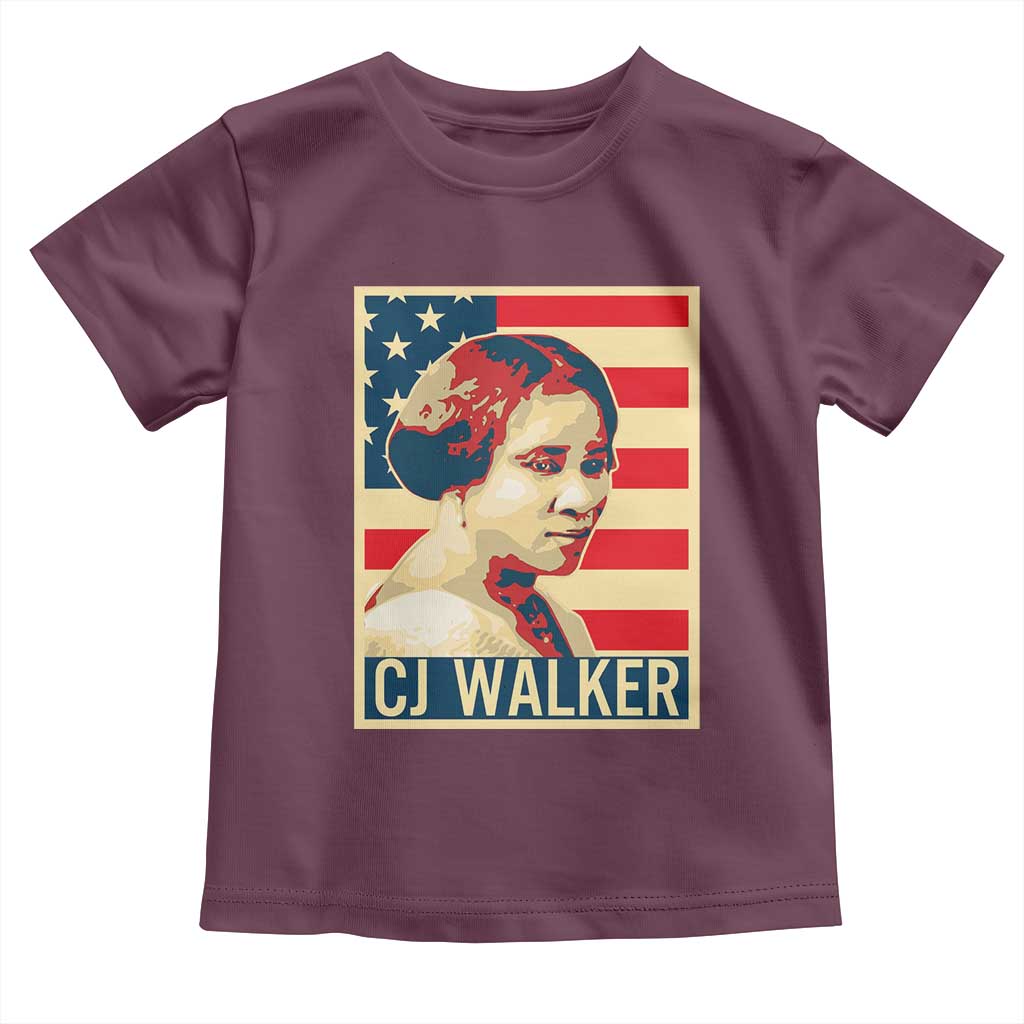 Madam CJ Walker Patriotic Toddler T Shirt Black History Month Gift - Wonder Print Shop