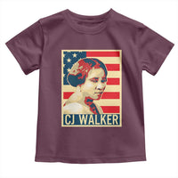 Madam CJ Walker Patriotic Toddler T Shirt Black History Month Gift - Wonder Print Shop