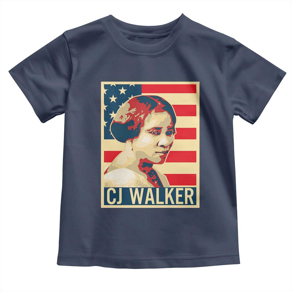 Madam CJ Walker Patriotic Toddler T Shirt Black History Month Gift - Wonder Print Shop