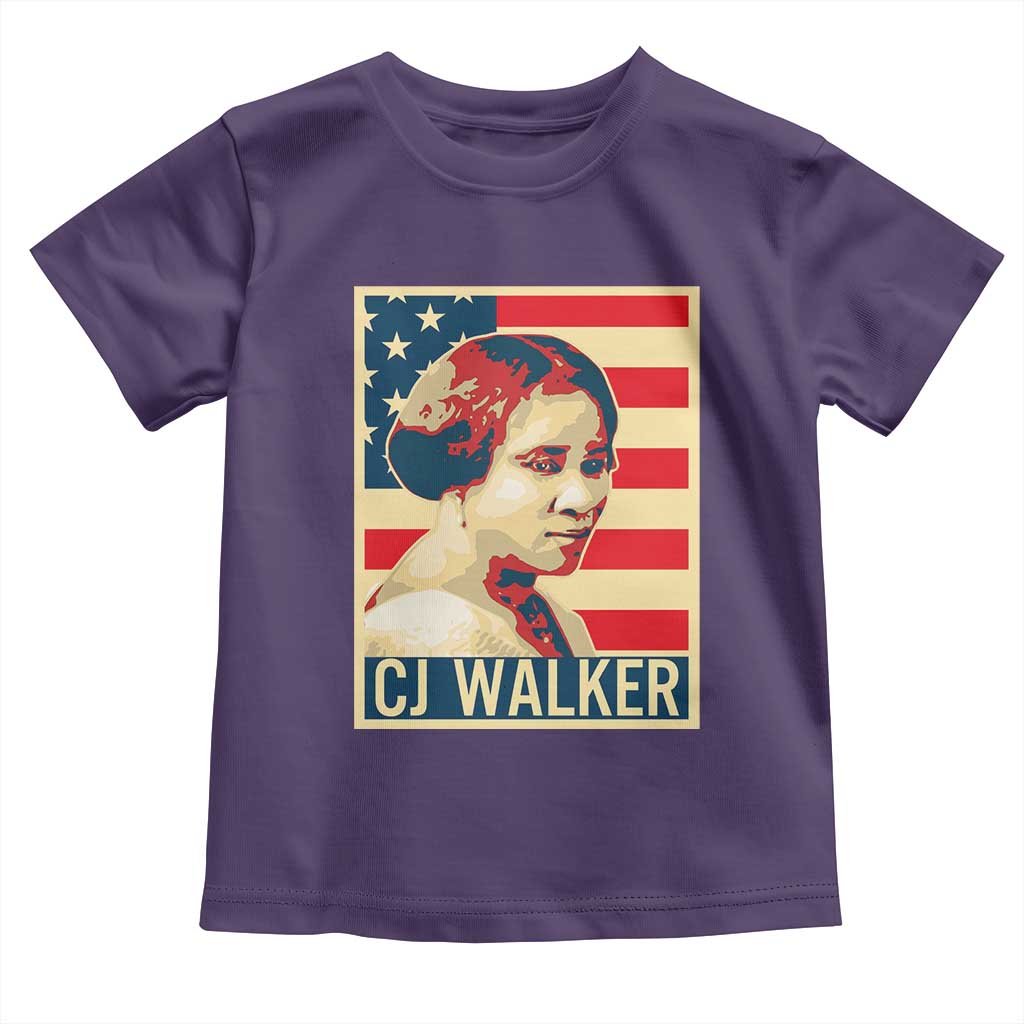 Madam CJ Walker Patriotic Toddler T Shirt Black History Month Gift - Wonder Print Shop