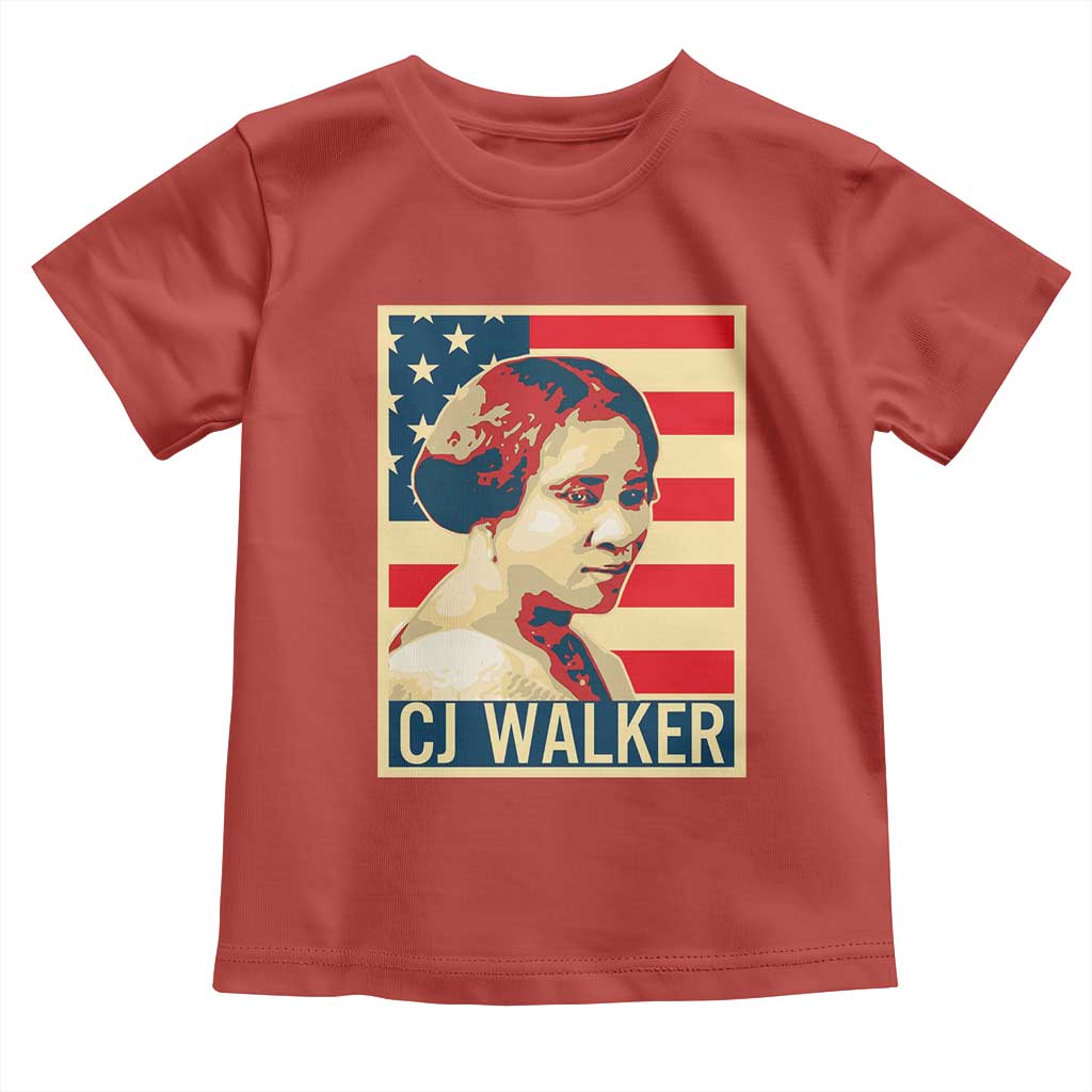 Madam CJ Walker Patriotic Toddler T Shirt Black History Month Gift - Wonder Print Shop