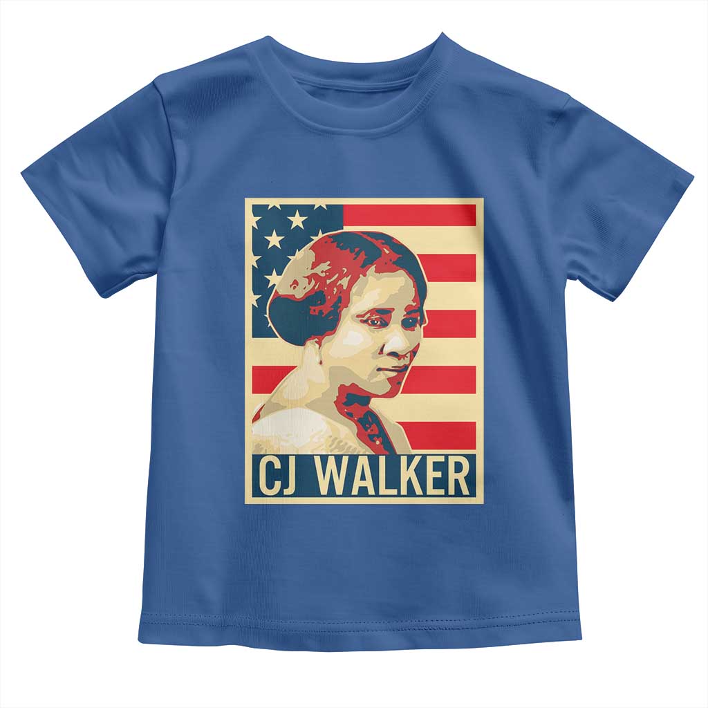 Madam CJ Walker Patriotic Toddler T Shirt Black History Month Gift - Wonder Print Shop