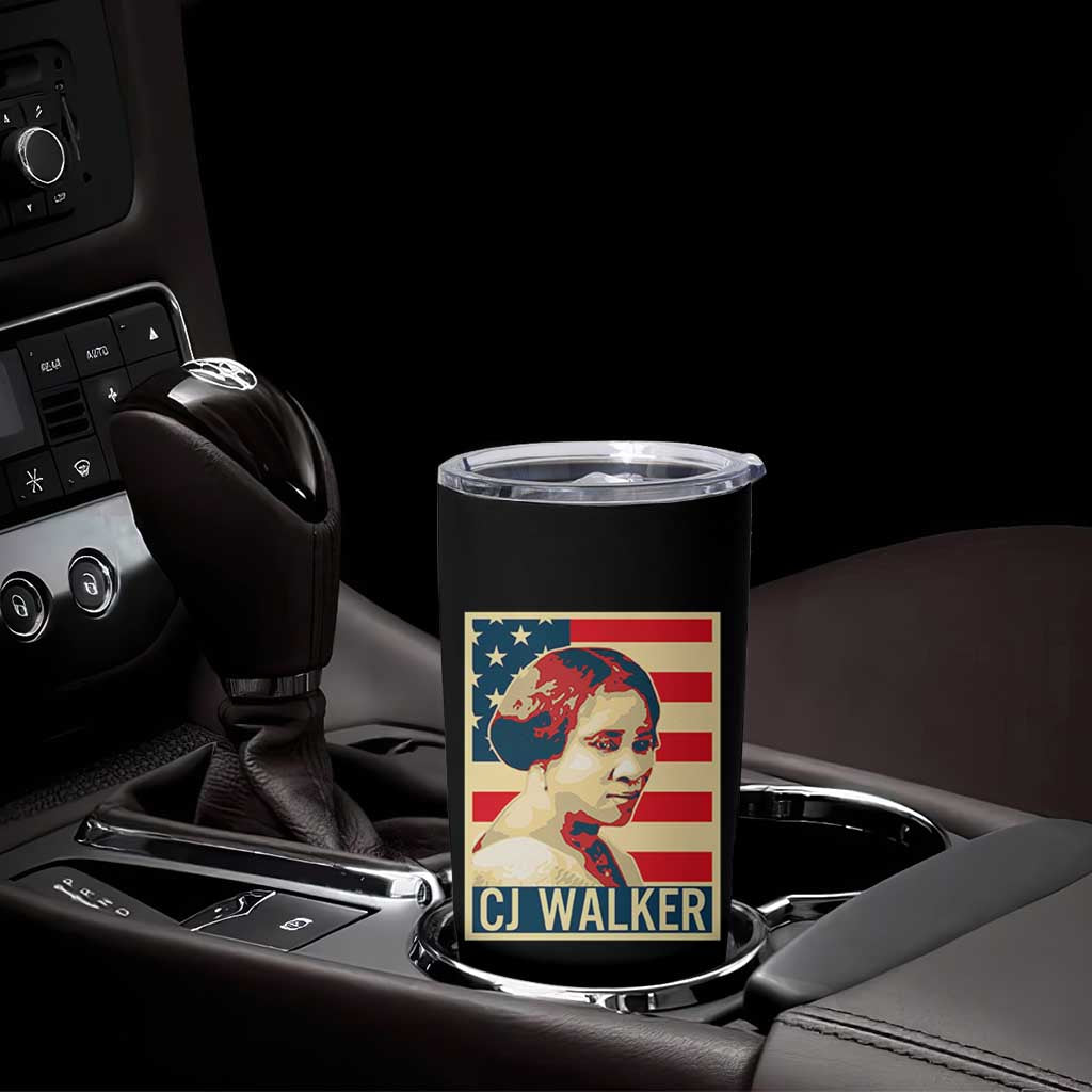 Madam CJ Walker Patriotic Tumbler Cup Black History Month Gift - Wonder Print Shop