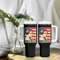 Madam CJ Walker Patriotic Tumbler With Handle Black History Month Gift - Wonder Print Shop
