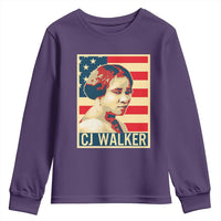 Madam CJ Walker Patriotic Youth Sweatshirt Black History Month Gift - Wonder Print Shop