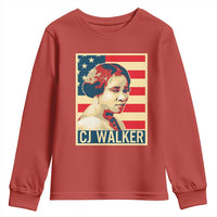 Madam CJ Walker Patriotic Youth Sweatshirt Black History Month Gift - Wonder Print Shop