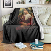 Madam CJ Walker Mona Lisa Throw Blanket Black History Month Gift - Wonder Print Shop