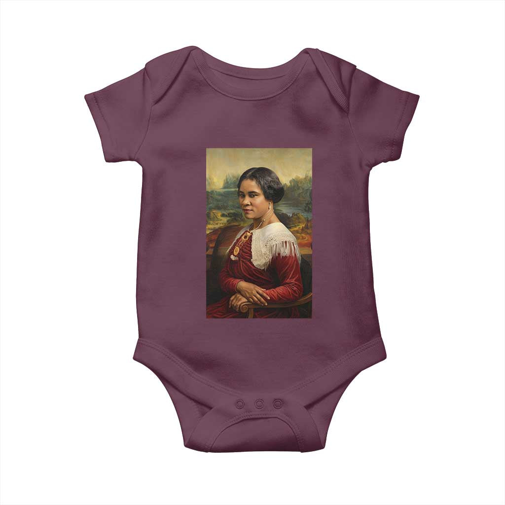 Madam CJ Walker Mona Lisa Baby Onesie Black History Month Gift - Wonder Print Shop