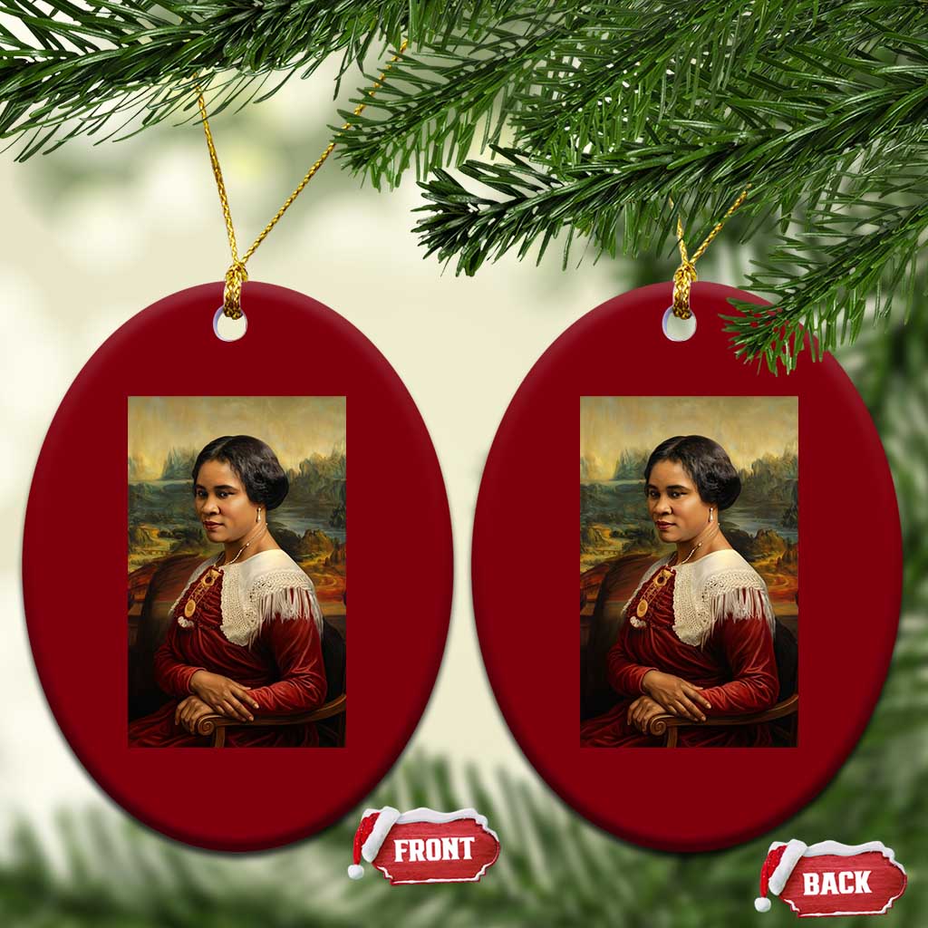Madam CJ Walker Mona Lisa Ceramic Ornament Black History Month Gift - Wonder Print Shop