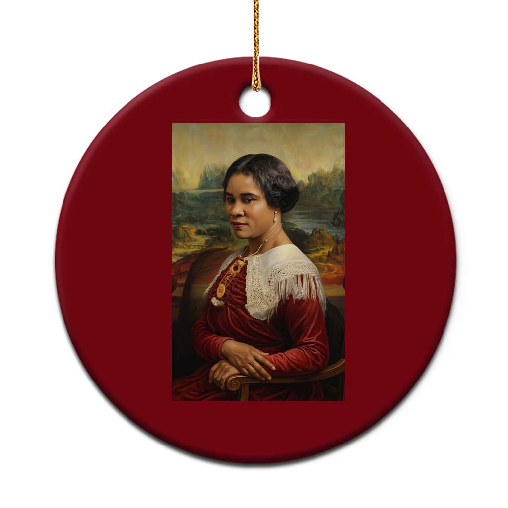 Madam CJ Walker Mona Lisa Ceramic Ornament Black History Month Gift - Wonder Print Shop