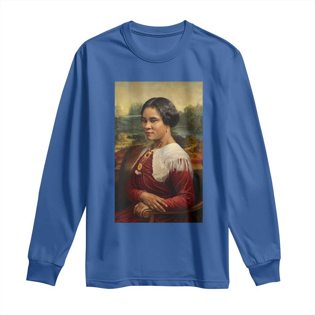Madam CJ Walker Mona Lisa Long Sleeve Shirt Black History Month Gift - Wonder Print Shop