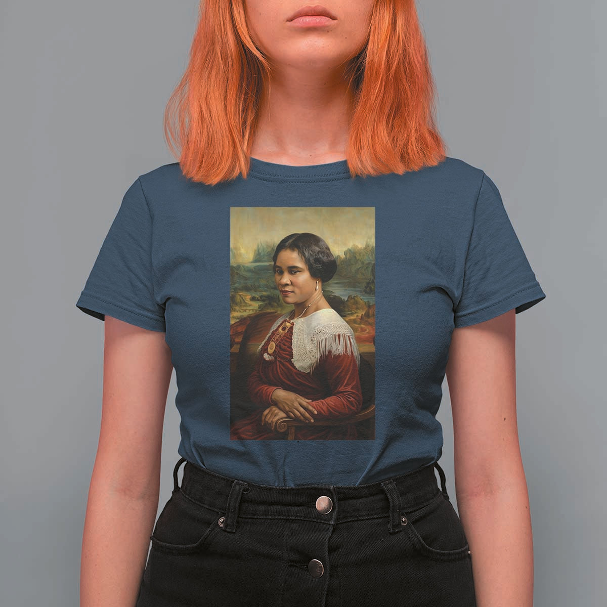 Madam CJ Walker Mona Lisa T Shirt For Women Black History Month Gift - Wonder Print Shop