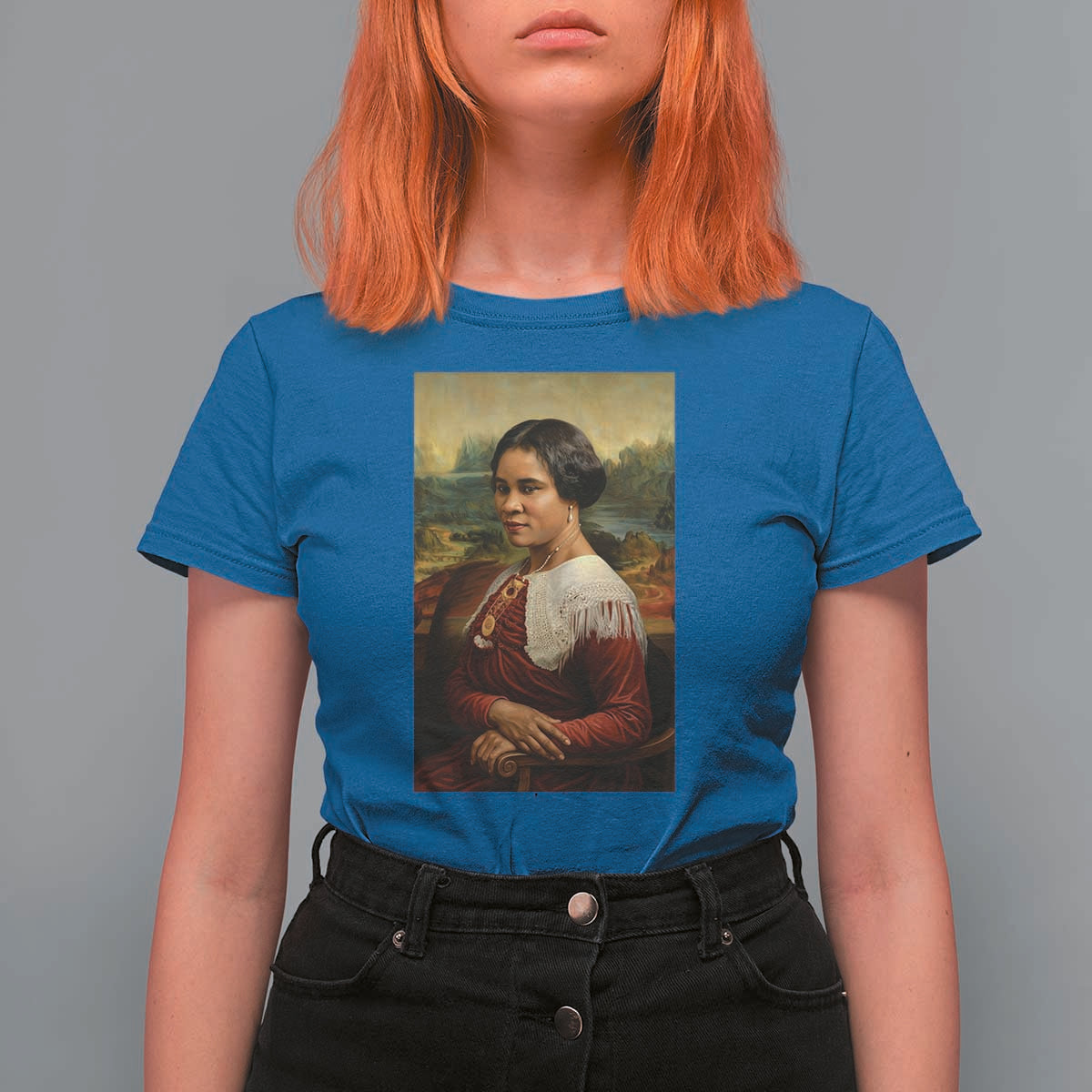 Madam CJ Walker Mona Lisa T Shirt For Women Black History Month Gift - Wonder Print Shop