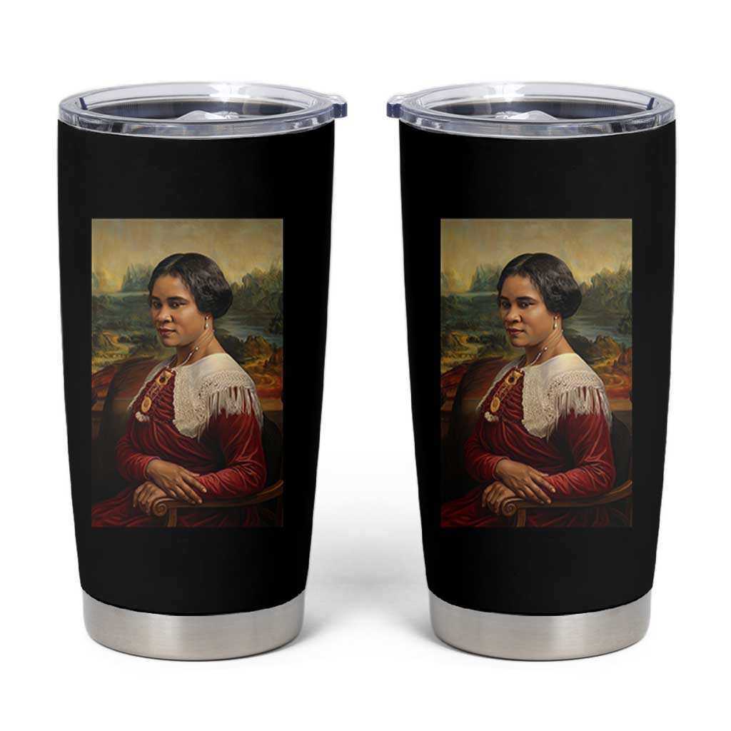 Madam CJ Walker Mona Lisa Tumbler Cup Black History Month Gift - Wonder Print Shop