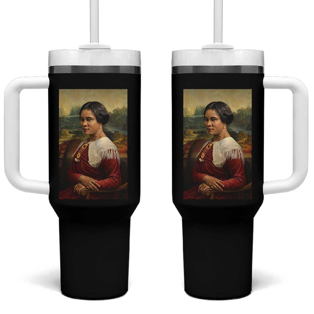 Madam CJ Walker Mona Lisa Tumbler With Handle Black History Month Gift - Wonder Print Shop