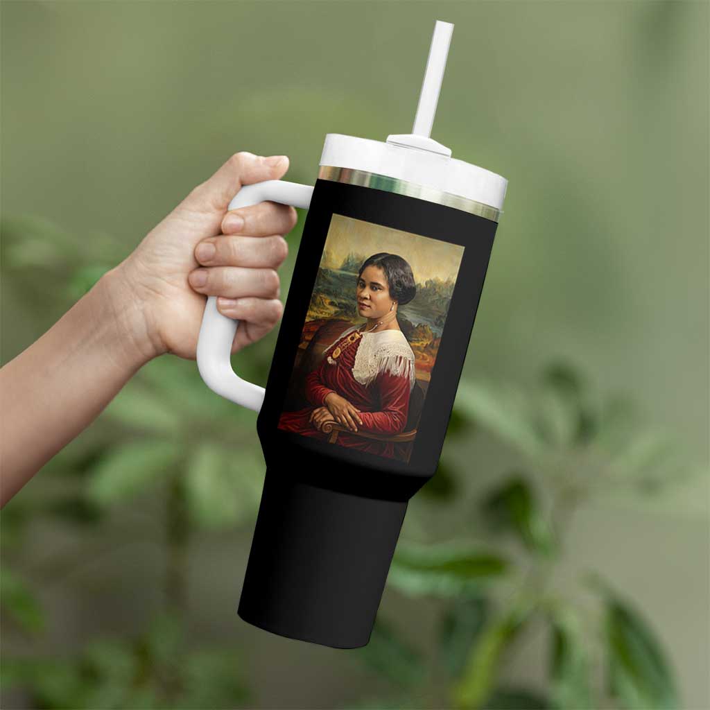 Madam CJ Walker Mona Lisa Tumbler With Handle Black History Month Gift - Wonder Print Shop