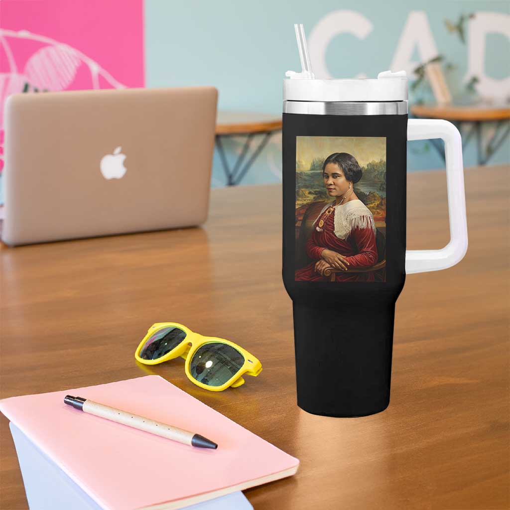 Madam CJ Walker Mona Lisa Tumbler With Handle Black History Month Gift - Wonder Print Shop