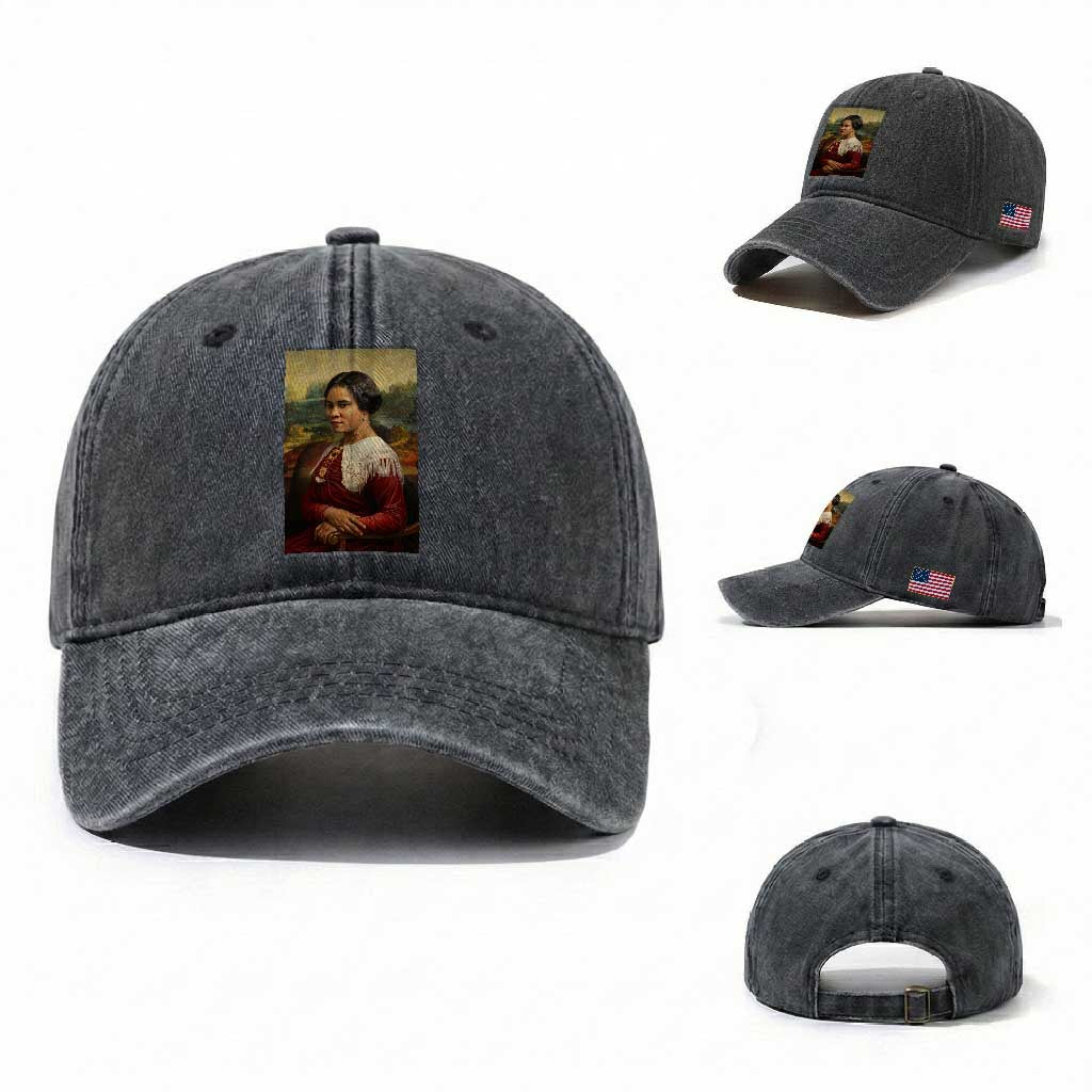 Madam CJ Walker Mona Lisa Washed Cotton Baseball Cap Black History Month Gift