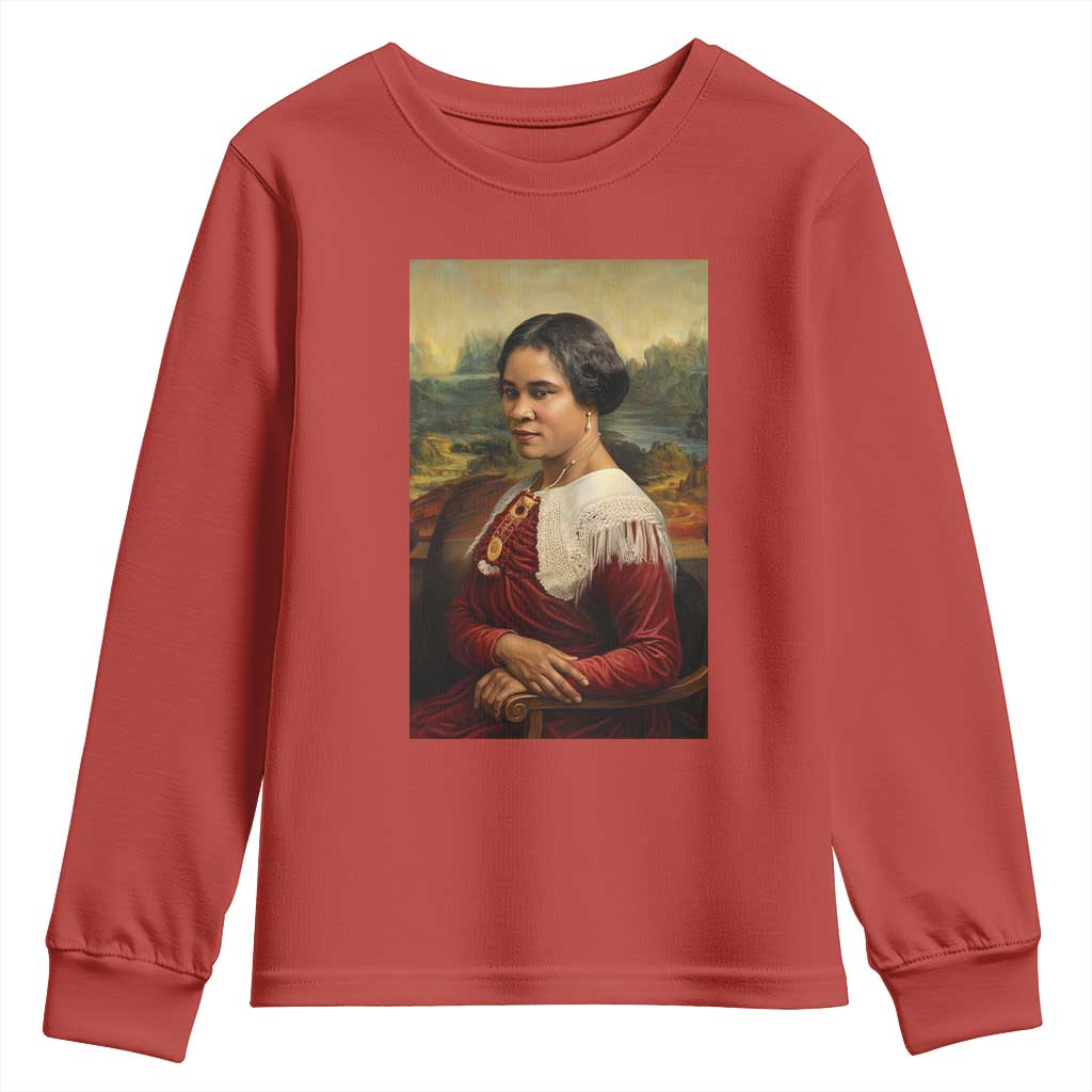 Madam CJ Walker Mona Lisa Youth Sweatshirt Black History Month Gift - Wonder Print Shop