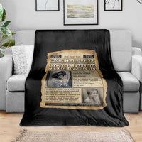 Madam CJ Walker Vintage Newspaper Style Throw Blanket Economic Freedom Through Opportunity - Wonder Print Shop