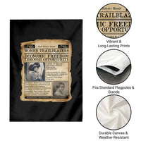 Madam CJ Walker Vintage Newspaper Style Garden Flag Economic Freedom Through Opportunity - Wonder Print Shop