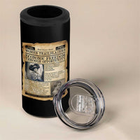 Madam CJ Walker Vintage Newspaper Style 4 in 1 Can Cooler Tumbler Economic Freedom Through Opportunity - Wonder Print Shop