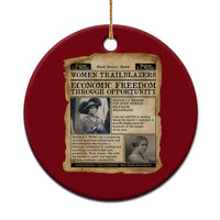 Madam CJ Walker Vintage Newspaper Style Ceramic Ornament Economic Freedom Through Opportunity - Wonder Print Shop