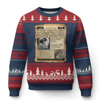 Madam CJ Walker Vintage Newspaper Style Ugly Christmas Sweater Economic Freedom Through Opportunity - Wonder Print Shop
