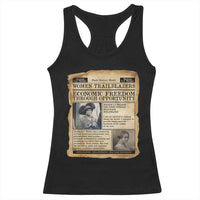 Madam CJ Walker Vintage Newspaper Style Racerback Tank Top Economic Freedom Through Opportunity - Wonder Print Shop