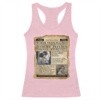 Madam CJ Walker Vintage Newspaper Style Racerback Tank Top Economic Freedom Through Opportunity - Wonder Print Shop