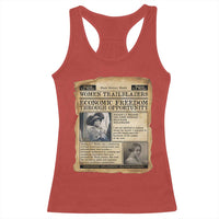 Madam CJ Walker Vintage Newspaper Style Racerback Tank Top Economic Freedom Through Opportunity - Wonder Print Shop